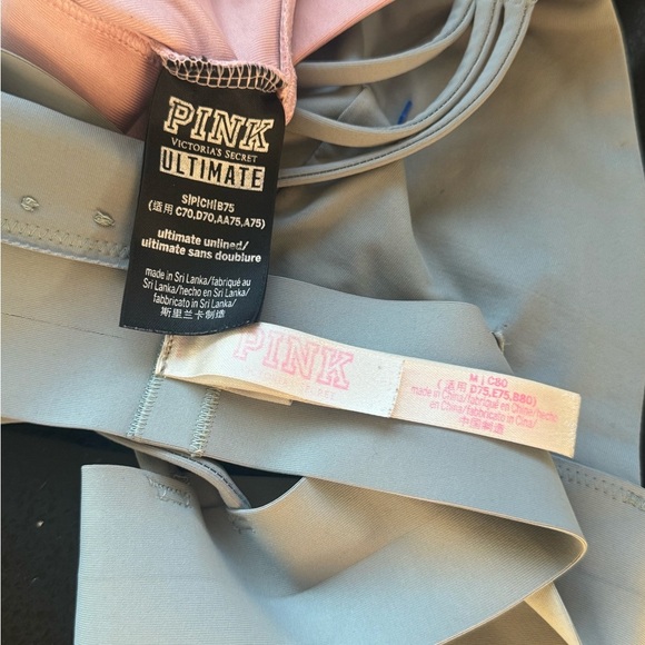 Pink Victoria’s Secret Women's Pink and Gray Bralette Set - Picture 5 of 5